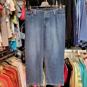 ABERCROMBIE & FITCH ♡ Sweet Vintage 1892 Denim Button Fly Blue Jean Capris 6